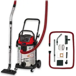 Einhell Wet And Dry Vacuum Cleaner 220mbar 30L Steel Tank 1500W With Power Tool Takeoff Blowing Function TE-VC 2230 SACL