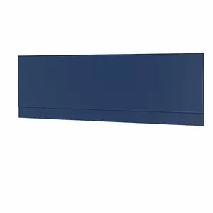 Rinse Bathrooms 1700mm Front Straight Wood Bath Panel 18mm MDF Painting Matte Blue Adjustable Height for Bathroom Soaking Tub