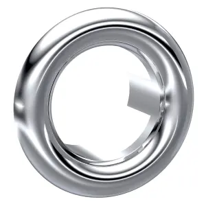 Ceramic Accessories Modern Round Basin Overflow Cover - 18.5mm - Chrome