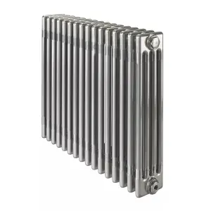 Acova Raw metal 4 Column Radiator, (W)812mm x (H)600mm