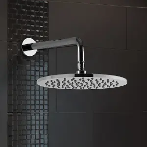 Teslie Round Concealed Thermostatic Shower Mixer Set - Shower Head & Handset