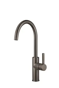 Francis Jeroni Swan Spout One Handle Gunmetal Cold Open Mono Kitchen Mixer Tap