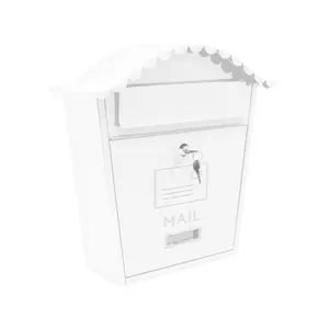 Classic Locking Wall Mounted Letter Box White