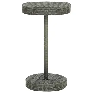 Berkfield Garden Table Grey 60.5x106 cm Poly Rattan