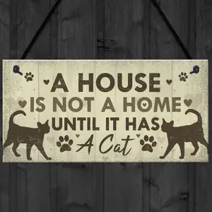 Red Ocean Novelty Cat Gifts For Home Cat Signs And Plaques Gift For Cat Lovers Funny Animal Pet Sign Home Decor