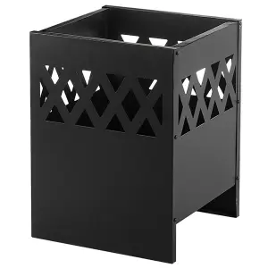 Beliani Charcoal Fire Pit Black SHIGA