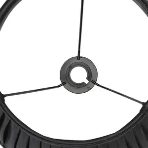 Kaat Polyester Blend Empire Lamp Shade ( Screw On ) Black / 20cm H x 30cm W x 30cm D