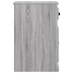 Berkfield Side Cabinet with Drawer Grey Sonoma 40x50x75 cm Engineered Wood