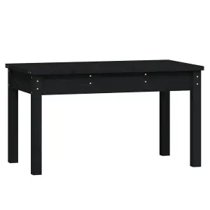 Berkfield Garden Bench Black 80x44x45 cm Solid Wood Pine