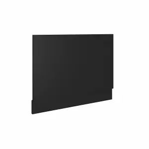 Rinse Bathrooms 750mm Bath End Panel 18mm MDF Painting Matte Black Adjustable Height for Bathroom Soaking Tub