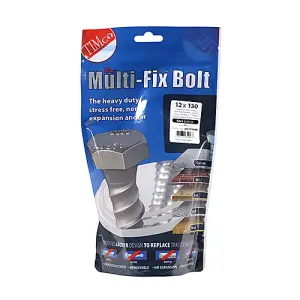 TIMCO Multi-Fix Bolts Hex Head Exterior Silver - 12.0 x 130