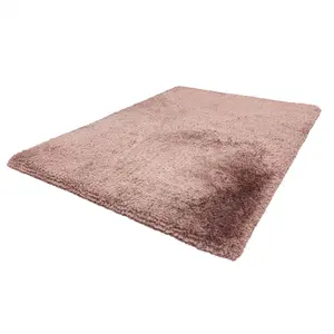 Ultra Thick Plush Shaggy Rug Blush Pink Rug 160x230cm for the