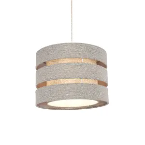 Inlight Grey Woven effect Mini Trio Light shade (D)28cm