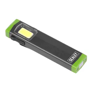 Sealey USB Mini Hand Torch Aluminium 3W COB LED 3.7V 600mAh Li-Ion LED500SB