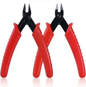 Precision Flush Cutters Electronics Networking Cable Premium Side Snips 120mm Precision Flush Cutters Pack of 2