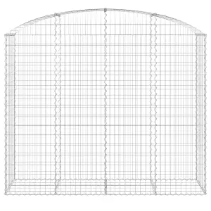 Berkfield Arched Gabion Basket 200x50x160/180 cm Galvanised Iron