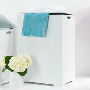 Wood Cabinet Laundry Hamper with Handles