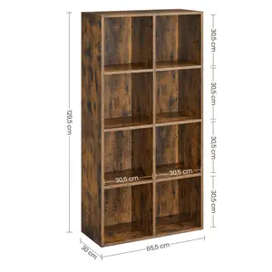 Carrie Bookcase Rustic Brown