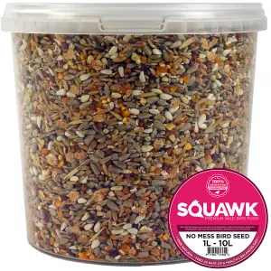 5L SQUAWK No Mess Seed Mix - Husk-Free Premium Grade Wild Bird Food Mixture