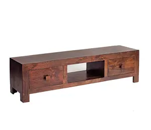 Toko Dark Mango Plasma Media Unit - Solid Mango Wood - L40 x W145 x H40 cm