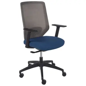 Beliani Traditional Office Chair Blue VIRTUOSO