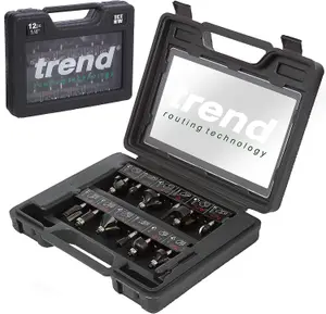 Trend PSS8X1/4TC TCT Router Cutter Set, 12 Piece