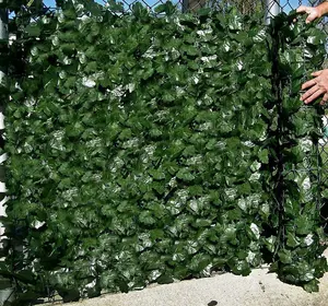 Best Artificial 3m x 0.5m English Ivy Leaf Screening  Hedging Roll - UV Protected (twin pack)