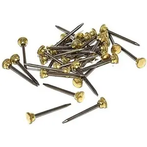 Picture Photo Hanging Hook PINS KNURLED Brass Head (Pack of 25)