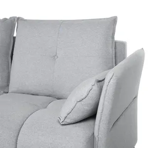 Corner Sofa TOMRA Light Grey Fabric Right Hand