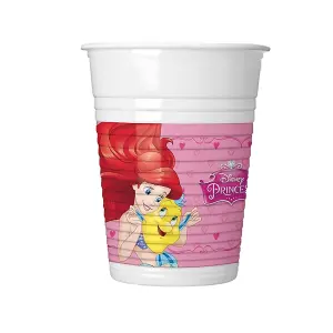 The Little Mermaid Plastic Characters Party Cup (Pack of 8) Multicoloured (One Size)