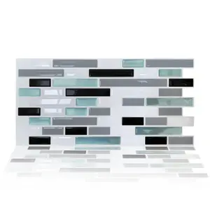 Walplus Metallic Turquoise Mosaic 3D Tile Stickers Multipack 60pcs