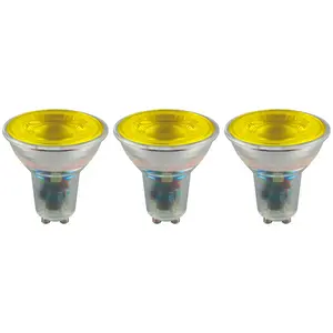 Crompton Lamps LED GU10 Spotlight 4.5W Yellow (3 Pack)