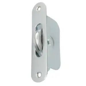 EAI Sash Pulley 40mm Roller Radius Faceplate - 118x26mm - Satin Chrome