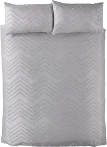 Smart Living Luxury Hotel Quality Tufted Wave Duvet Cover with Pillowcases