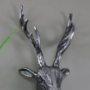 Melody Maison Silver Metal Wall Mounted Stag Head