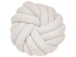 Throw Cushion AKOLA Boucle 31 x 31 cm Solid Off-White