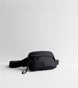 New Look Black Nylon Pocket Front Bumbag