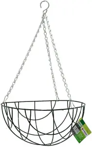 Set Of 2 Hanging Basket Flower Plant Metal Planter Flowerpot Decoration Garden 12 Inch