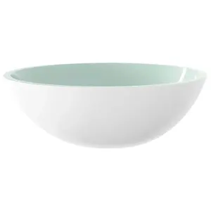 Berkfield Basin Glass 50x37x14 cm White