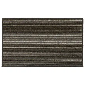 JVL Arona Machine Washable Latex Backed Doormat, 50x80cm, Brown