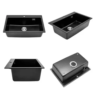 73.5x49cm Quartz Undermount Kitchen Sink Single Bowl