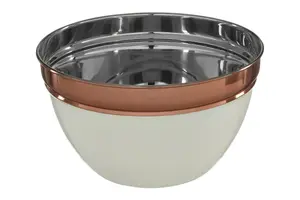 Interiors by Premier Prescott Small Cream & Copper Mixing Bowl