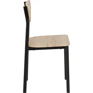 Corrinne Dining Chair (Set of 2) Black/Oak