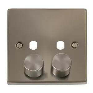 Click Scolmore Deco Unfurnished Dimmer Plate and Knob Satin Chrome - VPSC152PL