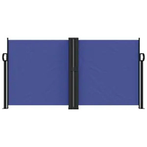 Berkfield Retractable Side Awning Blue 120x1200 cm