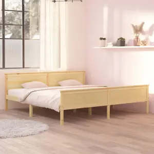 Berkfield Bed Frame Solid Wood Pine 200x200 cm