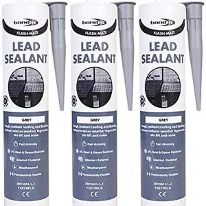 Bond It Flash Mate Lead Roofing Leak Repair Sealant Grey EU3 (Pack of 3)