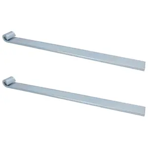 HD Strap Tailgate Straight Hinge for 12.5mm Pins 460mm Long Zinc Plated 2pc