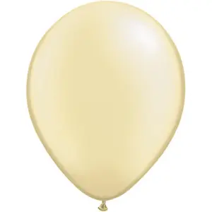 Qualatex 11 Inch Round Plain Latex Balloons (100 Pack) Pearl Ivory (One Size)