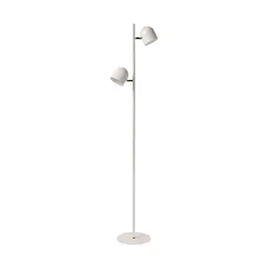 Lucide Skanska Modern Floor Lamp - LED Dim. - 2x5W 3000K - White